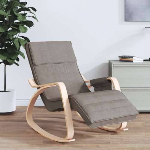 Stolica za ljuljanje od tkanine smeđesiva Cijena