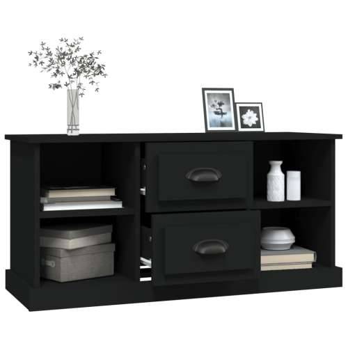 TV ormarić crni 99,5 x 35,5 x 48 cm od konstruiranog drva - Crna 1 Cijena
