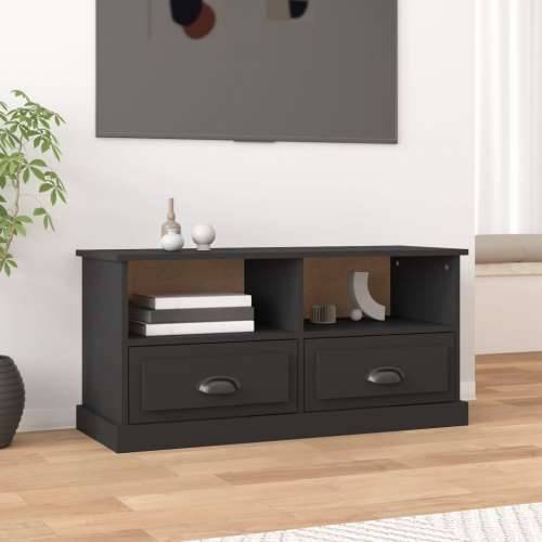 TV ormarić crni 93 x 35,5 x 45 cm od konstruiranog drva - Crna 1 Cijena