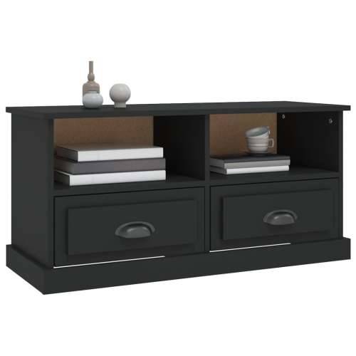 TV ormarić crni 93 x 35,5 x 45 cm od konstruiranog drva - Crna 1 Cijena
