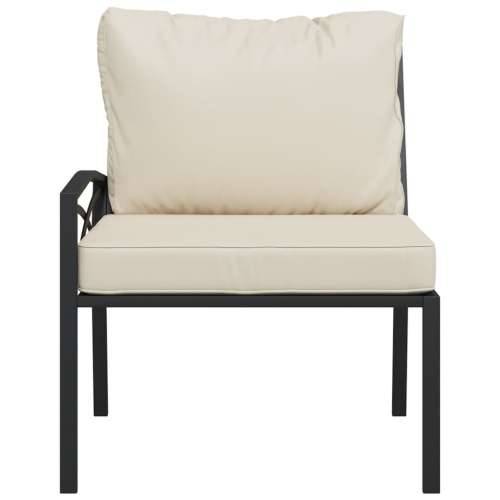 Vrtne stolice s jastucima boje pijeska 2 kom 62x75x79 m čelične Cijena