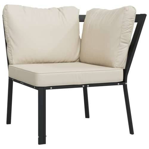Vrtna stolica s jastucima boje pijeska 76 x 76 x 79 cm čelična - Pijesak 2 Cijena