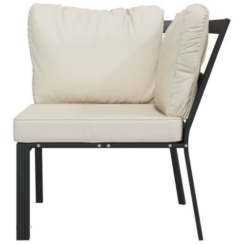 Vrtna stolica s jastucima boje pijeska 76 x 76 x 79 cm čelična - Pijesak 2 Cijena