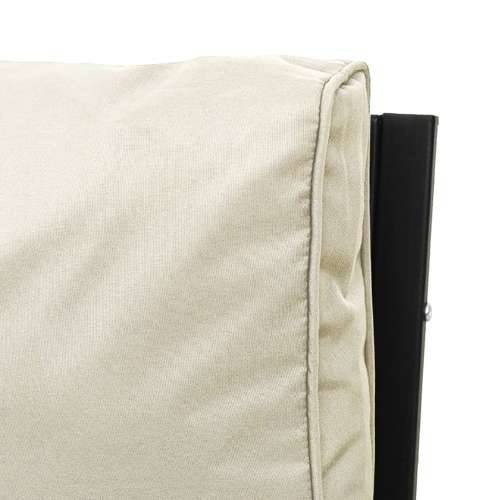 Vrtna stolica s jastucima boje pijeska 76 x 76 x 79 cm čelična - Pijesak 2 Cijena