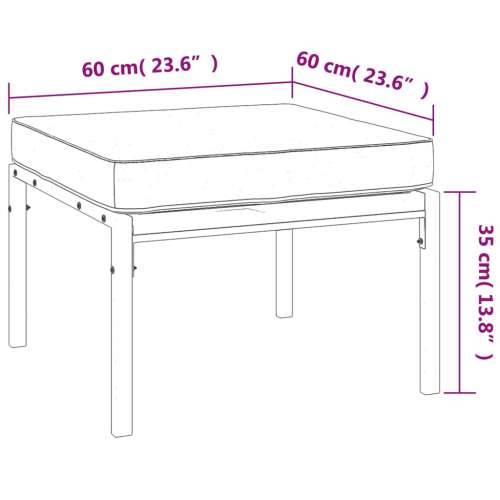 Vrtni taburei s jastucima boje pijeska 2 kom 60x60x35 cm čelik - Pijesak 1 Cijena
