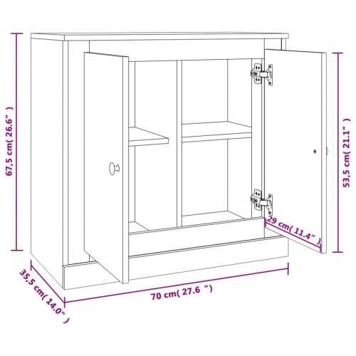 Komoda boja dimljenog hrasta 70x35,5x67,5 cm konstruirano drvo - Dimljeni hrast 1 Cijena