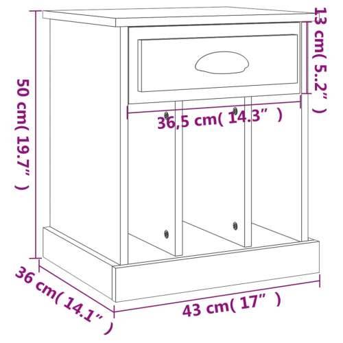 Noćni ormarići 2 kom crni 43 x 36 x 50 cm - Crna 2 Cijena