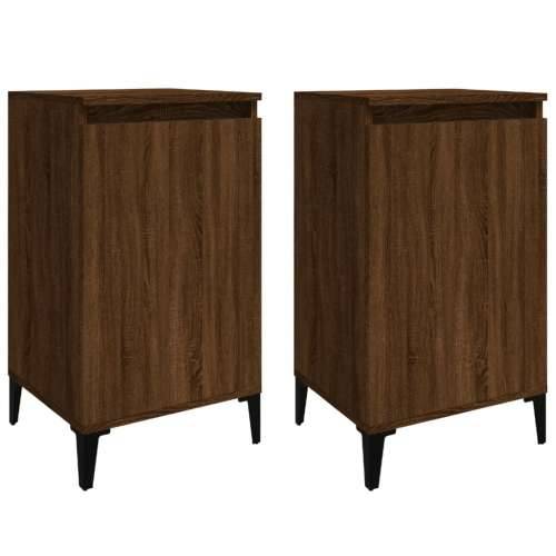 Noćni ormarići 2 kom boja hrasta 40x35x70 cm konstruirano drvo - Smeđi hrast 2 Cijena
