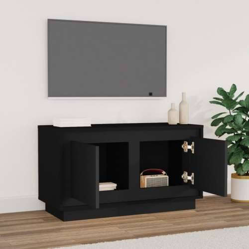 TV ormarić crni 80 x 35 x 45 cm od konstruiranog drva - Crna 1 Cijena
