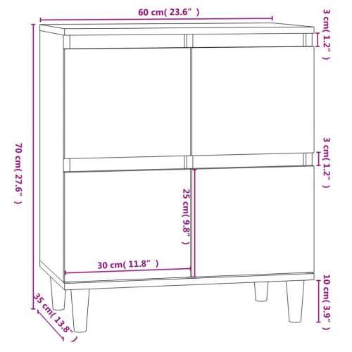Komoda sivog hrasta sonome 60x35x70 cm od konstruiranog drva - Sivi hrast sonoma 1 Cijena