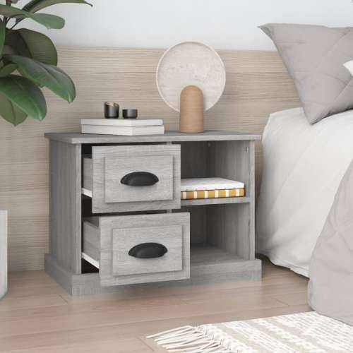 Noćni Ormarić boja dimljenog smeđi 60x35,5x45 cm - Sivi hrast sonoma 1 Cijena