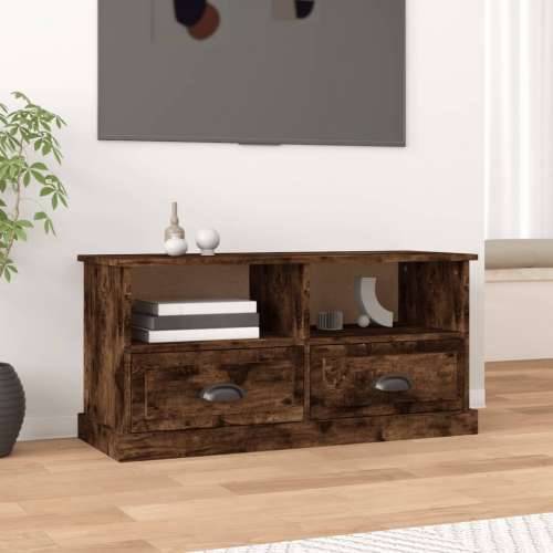 TV ormarić boja hrasta 93 x 35,5 x 45 cm konstruirano drvo - Dimljeni hrast 1 Cijena