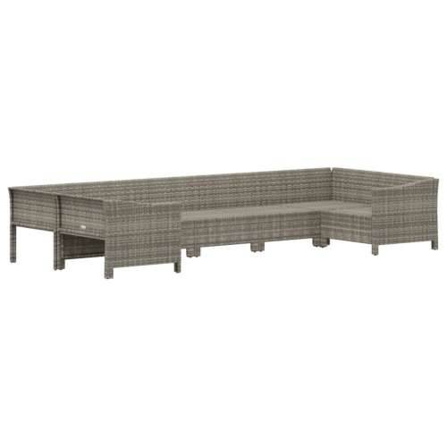 7-dijelna vrtna garnitura od poliratana s jastucima siva - 2x corner + 3x middle + 2x armchair 1 Cijena