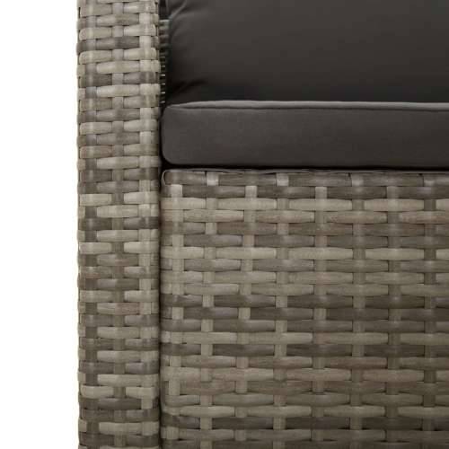 7-dijelna vrtna garnitura od poliratana s jastucima siva - 2x corner + 3x middle + 2x armchair 1 Cijena