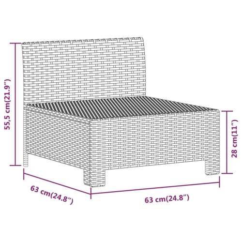 7-dijelna vrtna garnitura od poliratana s jastucima siva - 2x corner + 3x middle + 2x armchair 1 Cijena
