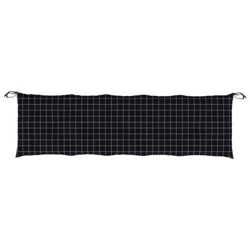 Jastuk za vrtnu klupu crni karirani 180x50x7 cm tkanina Oxford Cijena