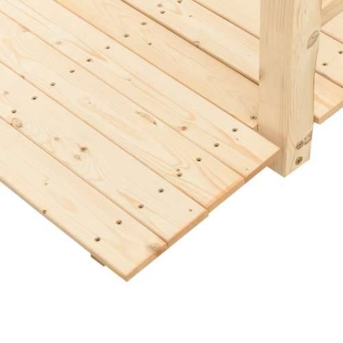 Vrtni most s ogradama 150 x 67 x 56 cm od masivnog drva smreke - Prirodna 1 s ogradama Cijena