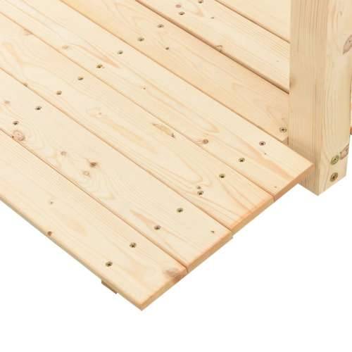 Vrtni most s lančanim ogradama 150x67x56 cm masivno drvo smreke - Prirodna 1 s lančanim ogradama Cijena