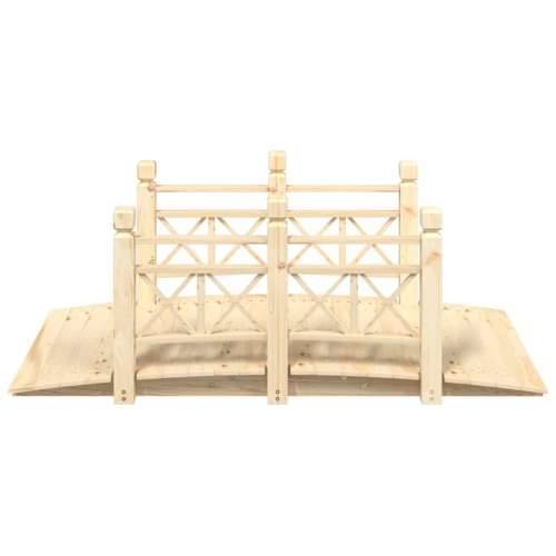 Vrtni most s ogradama 150 x 67 x 56 cm od masivnog drva smreke - Prirodna s drvenim ogradama Cijena