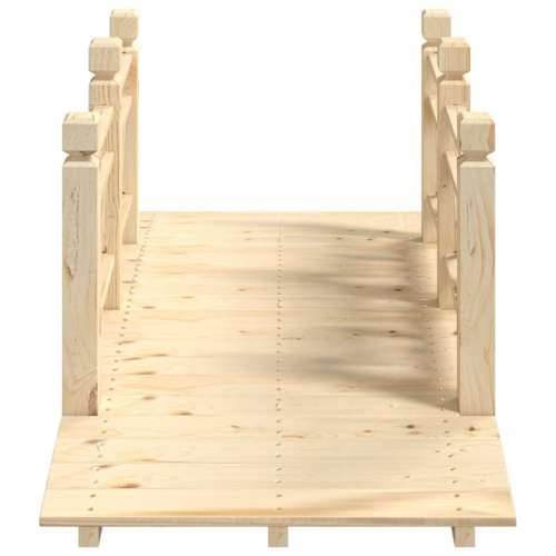 Vrtni most s ogradama 150 x 67 x 56 cm od masivnog drva smreke - Prirodna s drvenim ogradama Cijena