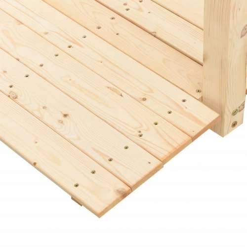 Vrtni most s ogradama 150 x 67 x 56 cm od masivnog drva smreke - Prirodna s drvenim ogradama Cijena