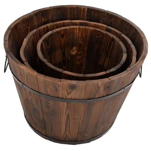 3-dijelni set drvenih kanti za sadnju od masivne jelovine - Ø 45 x 35 cm 3 Cijena