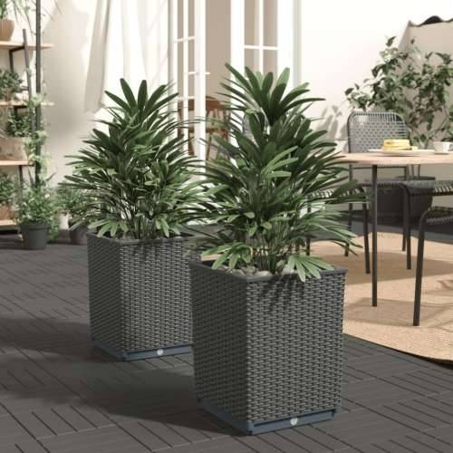 Sadilice 2 kom crne 30 x 30 x 37 cm od polipropilena - Crna 2 Cijena