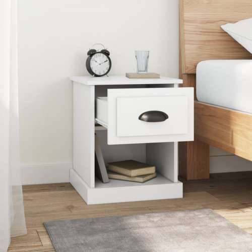 Noćni ormarići 2 kom bijeli 39 x 39 x 47,5 cm konstruirano drvo - Bijela 2 Cijena