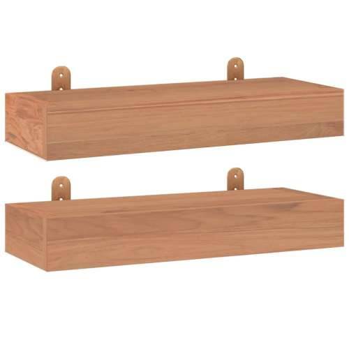 Zidne police 2 kom 40 x 15 x 4 cm od masivne tikovine - 40 x 15 x 4 cm 1 Cijena