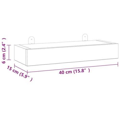 Zidne police 2 kom 40 x 15 x 4 cm od masivne tikovine - 40 x 15 x 4 cm 1 Cijena