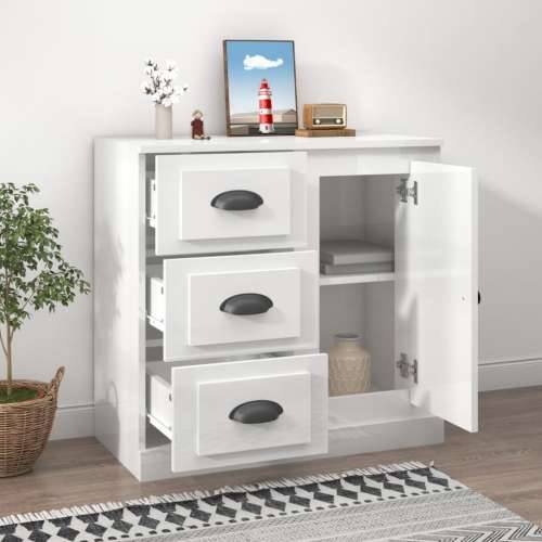 Komoda sjajna bijela 70x35,5x67,5 cm od konstruiranog drva - Visoko sjajno bijela 1 Cijena