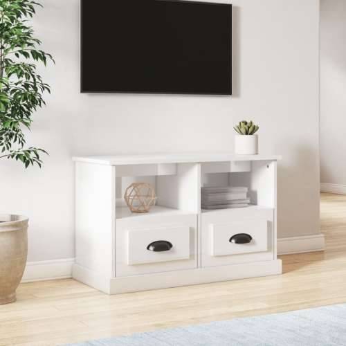 TV ormarić sjajni bijeli 80x35x50 cm od konstruiranog drva - Visoko sjajno bijela 80 x 35 x 50 cm 1 Cijena