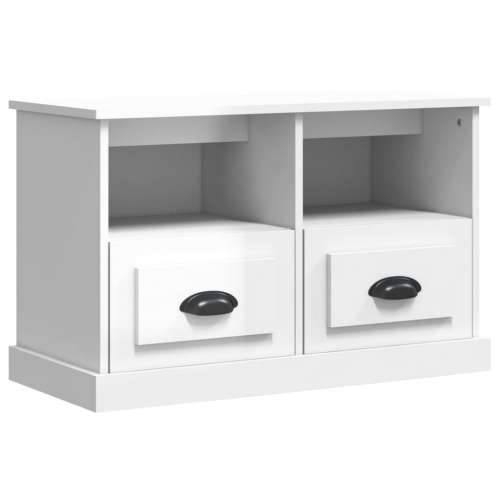 TV ormarić sjajni bijeli 80x35x50 cm od konstruiranog drva - Visoko sjajno bijela 80 x 35 x 50 cm 1 Cijena