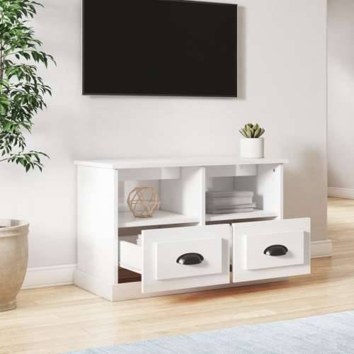 TV ormarić sjajni bijeli 80x35x50 cm od konstruiranog drva - Visoko sjajno bijela 80 x 35 x 50 cm 1 Cijena