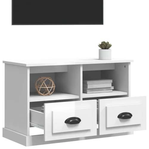 TV ormarić sjajni bijeli 80x35x50 cm od konstruiranog drva - Visoko sjajno bijela 80 x 35 x 50 cm 1 Cijena