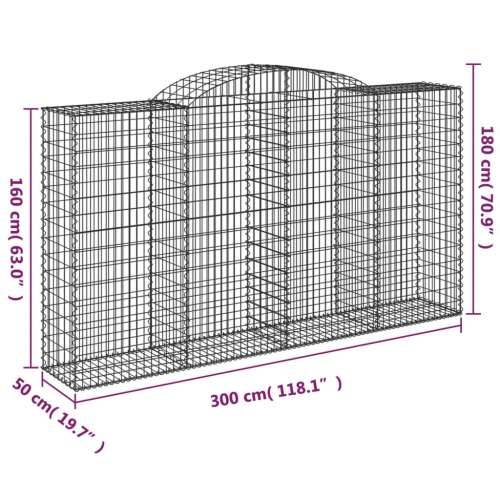 Lučne gabionske košare 2 kom 300x50x160/180cm pocinčano željezo - 300 x 50 x 160/180 cm 2 Cijena