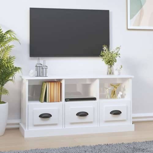 TV ormarić sjajni bijeli 100x35x50 cm od konstruiranog drva - Visoko sjajno bijela 1 Cijena