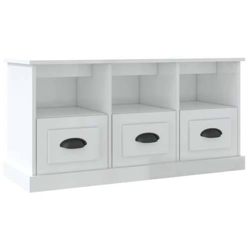 TV ormarić sjajni bijeli 100x35x50 cm od konstruiranog drva - Visoko sjajno bijela 1 Cijena