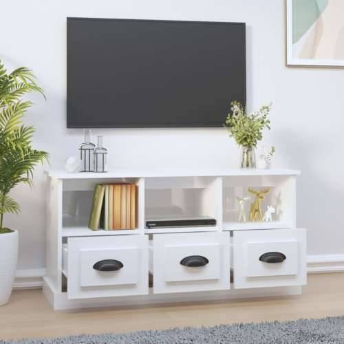 TV ormarić sjajni bijeli 100x35x50 cm od konstruiranog drva - Visoko sjajno bijela 1 Cijena