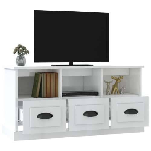 TV ormarić sjajni bijeli 100x35x50 cm od konstruiranog drva - Visoko sjajno bijela 1 Cijena