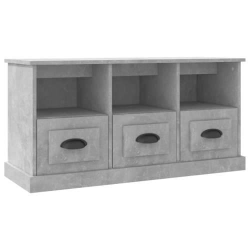 TV ormarić boja betona 100x35x50 cm od konstruiranog drva - Beton siva 1 Cijena