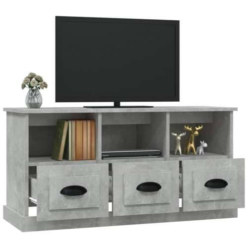 TV ormarić boja betona 100x35x50 cm od konstruiranog drva - Beton siva 1 Cijena