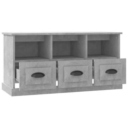 TV ormarić boja betona 100x35x50 cm od konstruiranog drva - Beton siva 1 Cijena