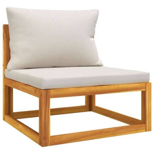 7-dijelna vrtna garnitura od masivnog drva svjetlosivi jastuci - Svjetlosiva 2x corner + 2x middle + chair + footrest + table 1 Cijena