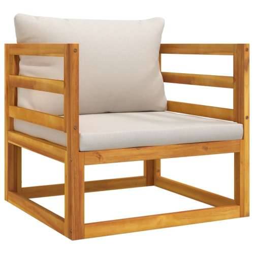 7-dijelna vrtna garnitura od masivnog drva svjetlosivi jastuci - Svjetlosiva 2x corner + 2x middle + chair + footrest + table 1 Cijena