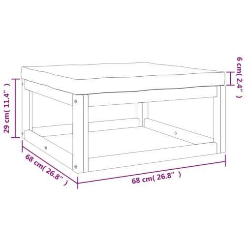 7-dijelna vrtna garnitura od masivnog drva svjetlosivi jastuci - Svjetlosiva 2x corner + 2x middle + chair + footrest + table 1 Cijena
