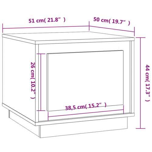 Stolić za kavu sjajni bijeli 51x50x44 cm konstruirano drvo - Visoko sjajno bijela 1 Cijena