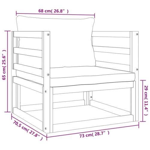 7-dijelna vrtna garnitura od masivnog drva svjetlosivi jastuci - Svjetlosiva 2x middle + 3x corner + chair + table 1 Cijena