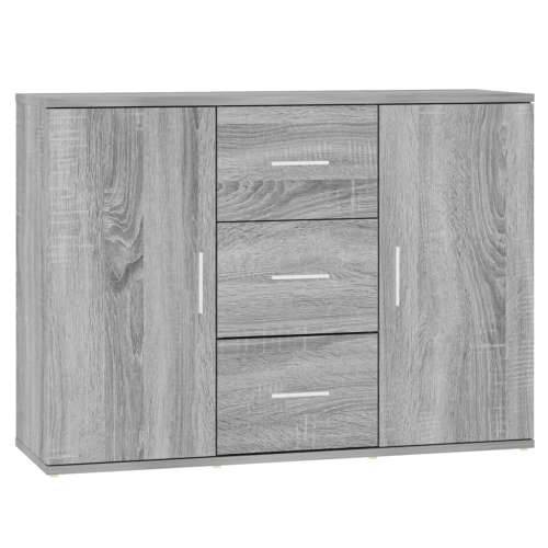 Komoda siva sonome 91x29,5x65 cm konstruirano drvo - Sivi hrast sonoma 1 Cijena