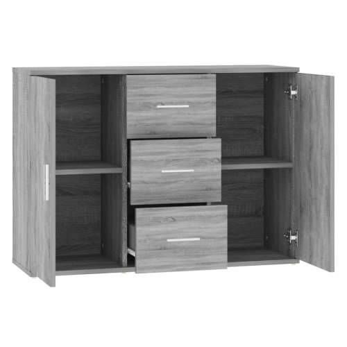 Komoda siva sonome 91x29,5x65 cm konstruirano drvo - Sivi hrast sonoma 1 Cijena